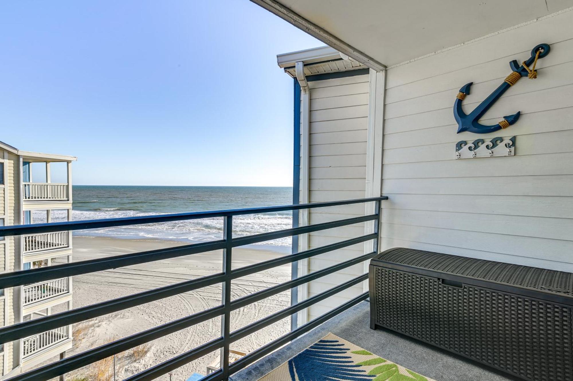 Cozy Beachfront Condo With Wifi, Views And Pool Access Миртл-Бич Экстерьер фото